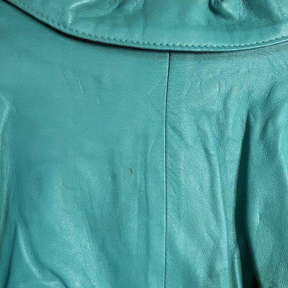 Vintage Diamond Denim & Leather Western Bright Fringe Cowboy Cowgirl Crop Jacket - Picture 7 of 11